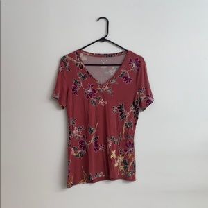 Floral short sleeve top